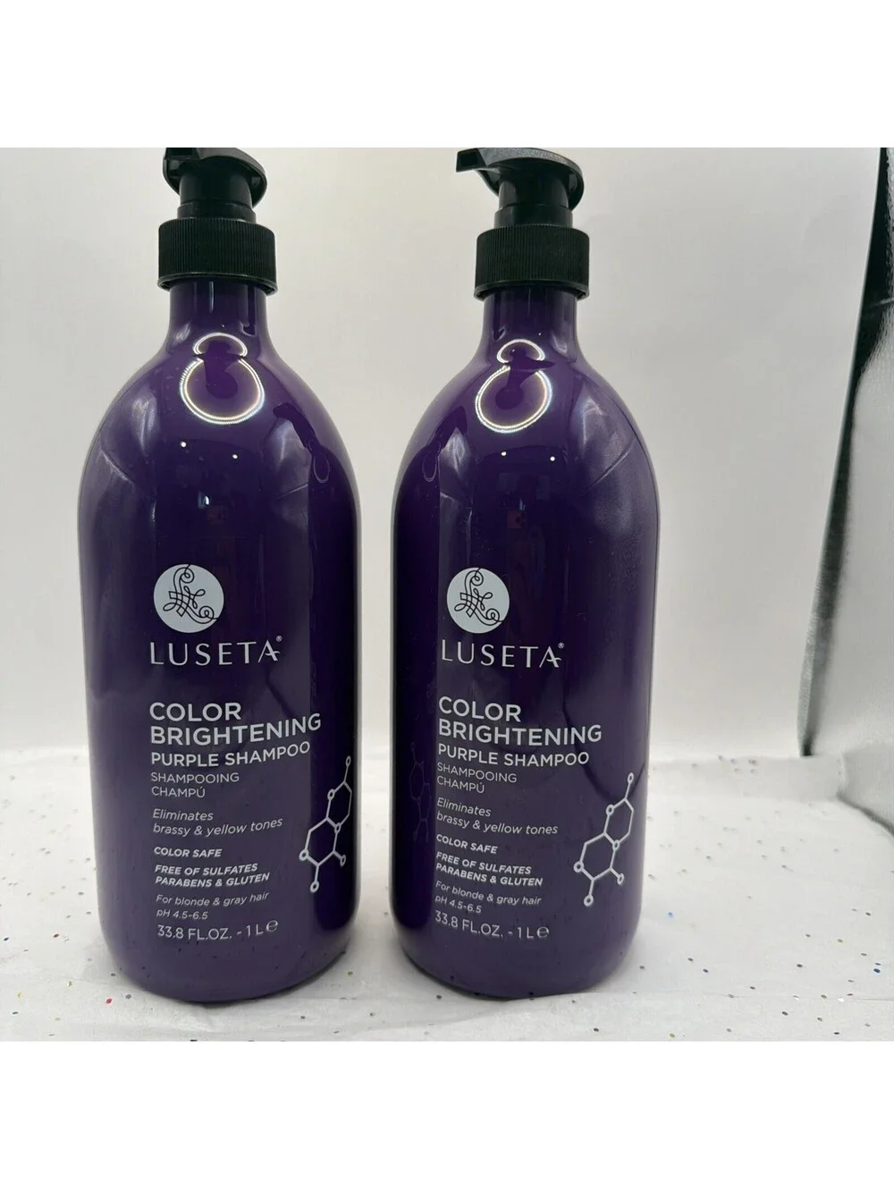 Luseta Purple Shampoo & Conditioner Duo Set 33.8oz Blonde Toning Hair Care NEW